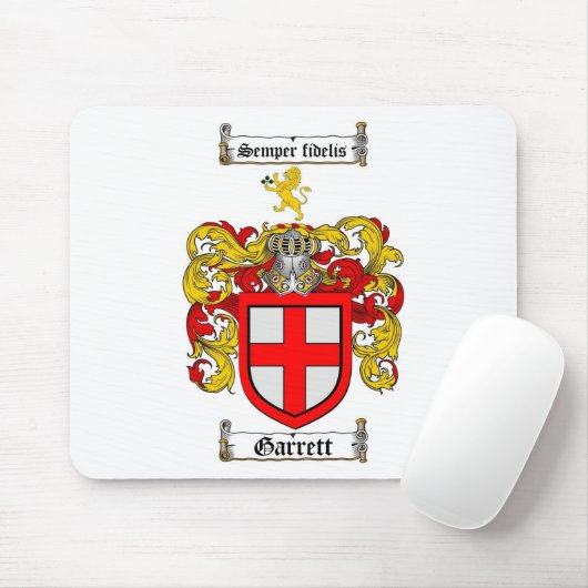 GARRETT FAMILY CREST - GARRETT COAT WAPENS MUISMAT (Met muis)