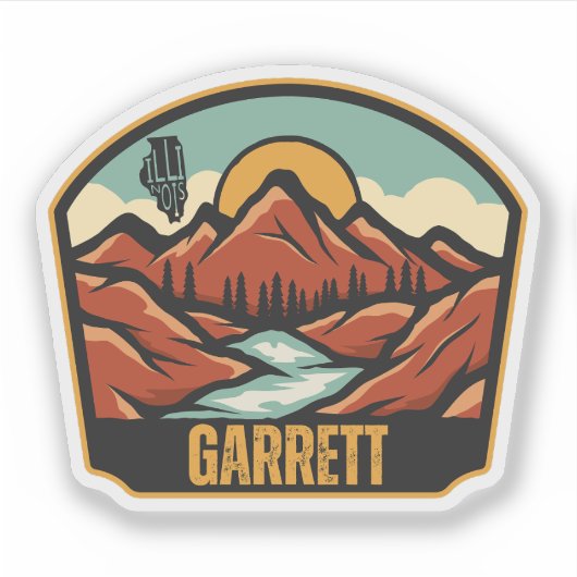 Garrett, Illinois Sticker (Voorkant)