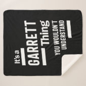 Garrett Persoonlijke naam Birthday Gift Sherpa Deken (Voorkant (horizontaal))