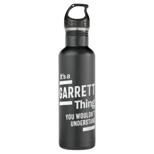 Garrett Persoonlijke naam Birthday Gift Waterfles (Voorkant)