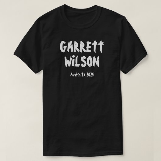 Garrett Wilson Zwart T-shirt (Design voorkant)