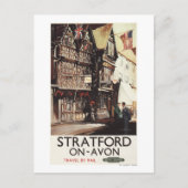 Garrick Inn en Harvard House Rail Poster Briefkaart (Voorkant)