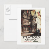 Garrick Inn en Harvard House Rail Poster Briefkaart (Voorkant / Achterkant)