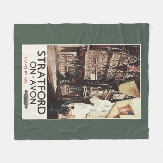 Garrick Inn en Harvard House Rail Poster Fleece Deken (Voorkant (Horizontaal))