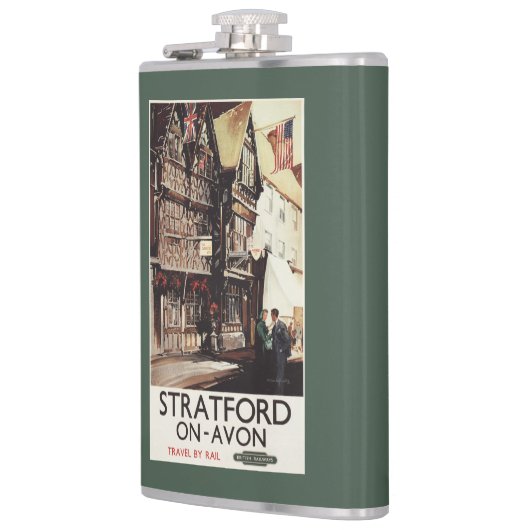 Garrick Inn en Harvard House Rail Poster Heupfles (Links)