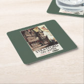 Garrick Inn en Harvard House Rail Poster Kartonnen Onderzetters (Schuin)