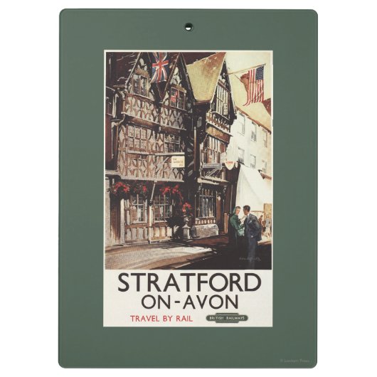 Garrick Inn en Harvard House Rail Poster Klembord (Achterkant)