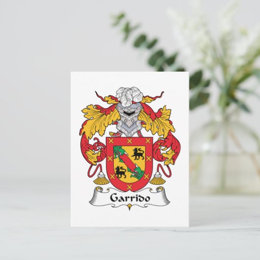 Garrido Family Crest Briefkaart (Staand voorkant)