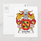 Garrido Family Crest Briefkaart (Voorkant / Achterkant)