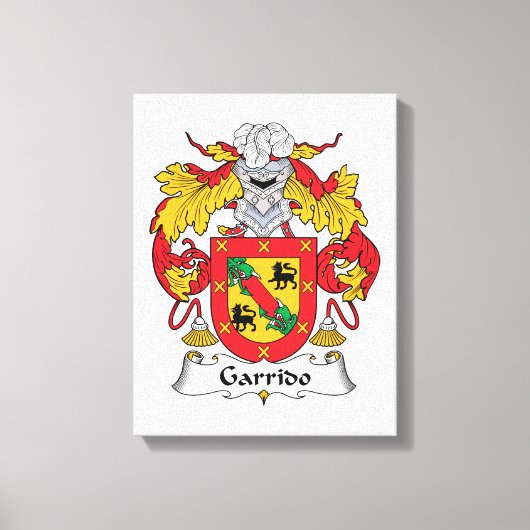 Garrido Family Crest Canvas Afdruk (Voorkant)