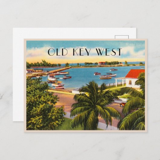 Garrison Bocht  Oude Sleutel West Florida Briefkaart (Voorkant / Achterkant)