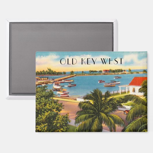 Garrison Bocht  Oude Sleutel West Florida Magneet (Voorkant / Achterkant)