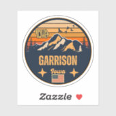 Garrison, Iowa Ia, Verenigde Staten Sticker (Vel)