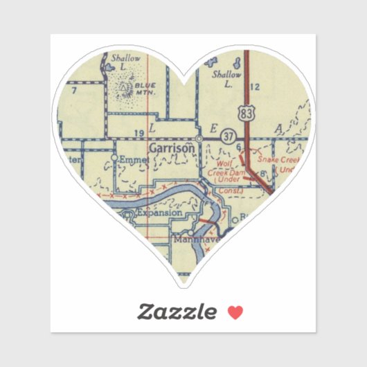 Garrison ND Map Sticker (Vel)