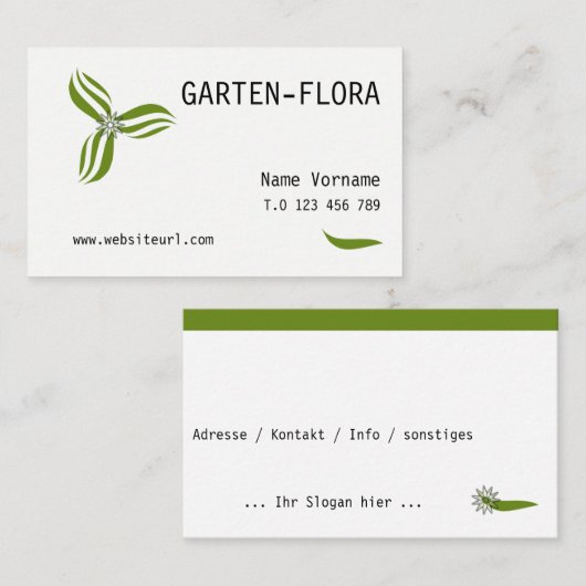 garten flora visitekaartje (Voorkant / Achterkant)