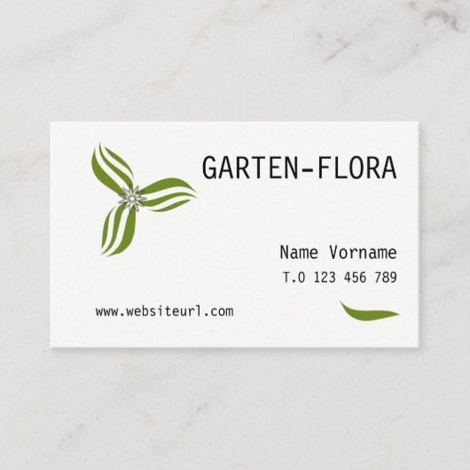 garten flora visitekaartje (Voorkant)