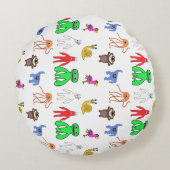 Garten Tekens Anime Rond Kussen (Achterkant)