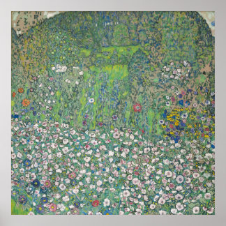 Gartenlandschaft mit Bergkuppe — Klimt (1916) Poster