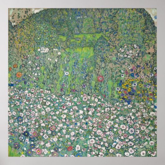Gartenlandschaft mit Bergkuppe — Klimt (1916) Poster (Voorkant)