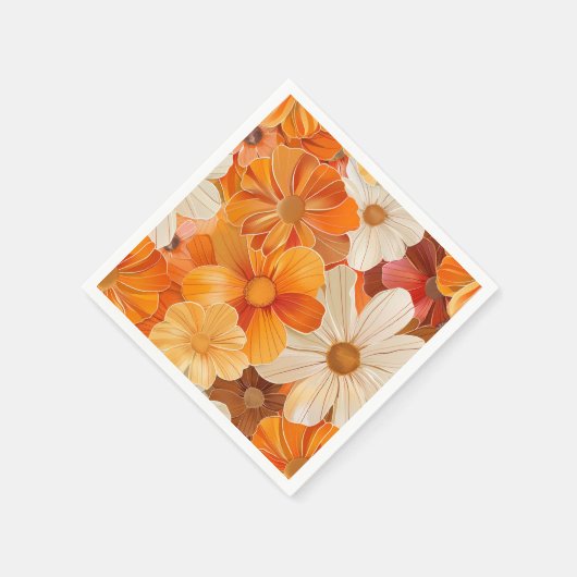 Gartenparty Retro 1970er Stil Servet (Hoek)