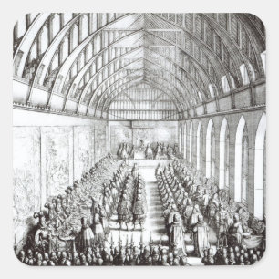 Garter Feast the Sovereign and the Knight Vierkante Sticker