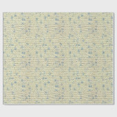 Garter Stitch Knit Pattern Blue/Natural Tweed Cadeaupapier (Vlak)
