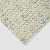Garter Stitch Knit Pattern Blue/Natural Tweed Tissuepapier (Detail)