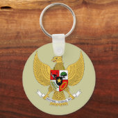 Garuda Pancasila, t Arms Indonesia, Indonesië Sleutelhanger (Voorkant)