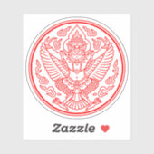 Garuda Seal of Siam (Thailand) Sticker (Vel)