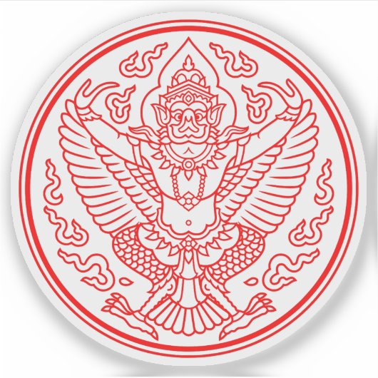 Garuda Seal of Siam (Thailand) Sticker (Voorkant)