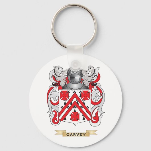 Garvey Coat of Arms (gezinscrest) Sleutelhanger (Voorkant)