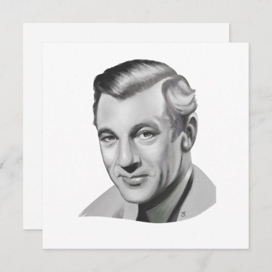 Gary Cooper Feestdagenkaart (Voorkant / Achterkant)