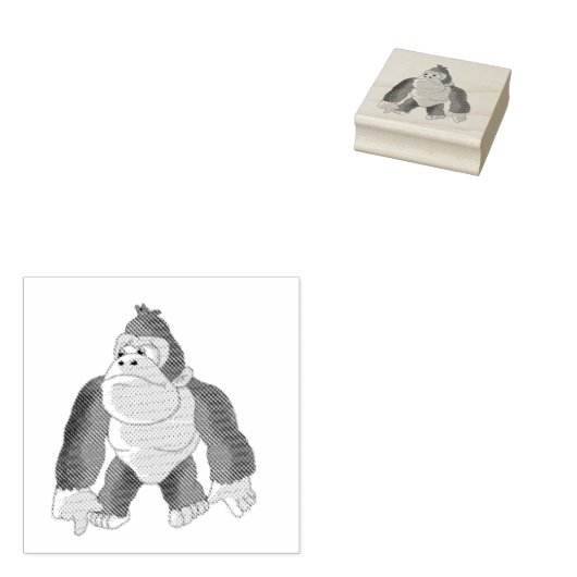 Gary de Gorilla Rubberstempel (Gestempeld)
