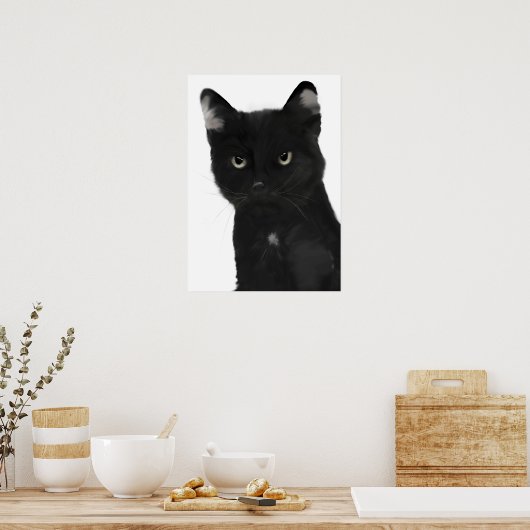 Gary de zwarte kat poster (Keuken)