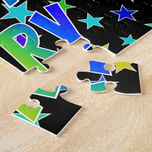 "GARY" First Name, Fun "HAPPY BIRTHDAY" Legpuzzel (Zijkant)