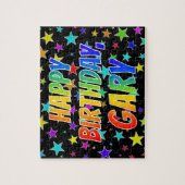 "GARY" First Name, Fun "HAPPY BIRTHDAY" Legpuzzel (Verticaal)
