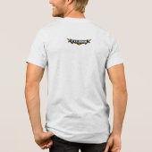 Gary Grizzlefang Stealth is optioneel Tri-Blend Shirt (Achterkant)