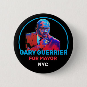 Gary Guerrier voor de burgemeester van NYC 2021 Ronde Button 5,7 Cm