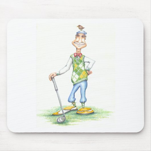 Gary het golfer-muispad muismat (Voorkant)