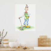 Gary het golfer poster (Keuken)