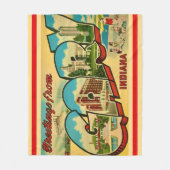 Gary Indiana ansichtkaart worp Fleece Deken (Voorkant)