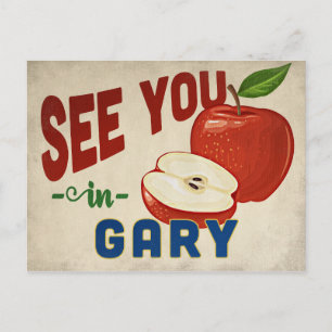 Gary Indiana Apple - Vintage Travel Briefkaart