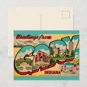 Gary Indiana Groet Ansichtkaart Briefkaart (Voorkant / Achterkant)