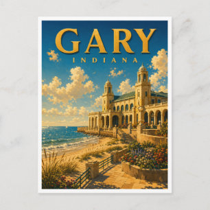 Gary Indiana Marquette Pavilion GeoSaga Briefkaart
