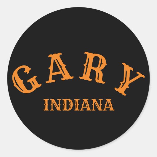 Gary, Indiana Ronde Sticker (Voorkant)