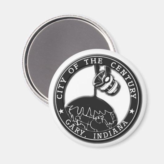 Gary, Indiana Seal Magneet (Voorkant / Achterkant)