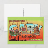 Gary Indiana - Stalen Stad Postkaart (Voorkant / Achterkant)