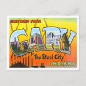 Gary, Indiana Vintage Big Letters Briefkaart (Voorkant)