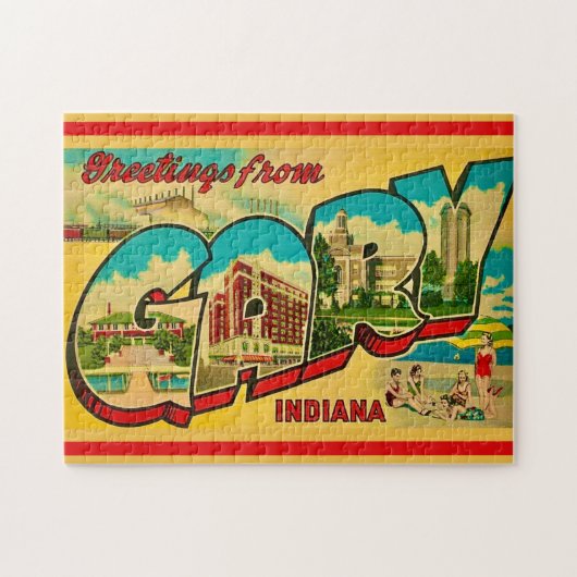 Gary Indiana Wenskaart Legpuzzel (Horizontaal)