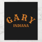 Gary, Indiana Wijn Etiket (Enkel label)